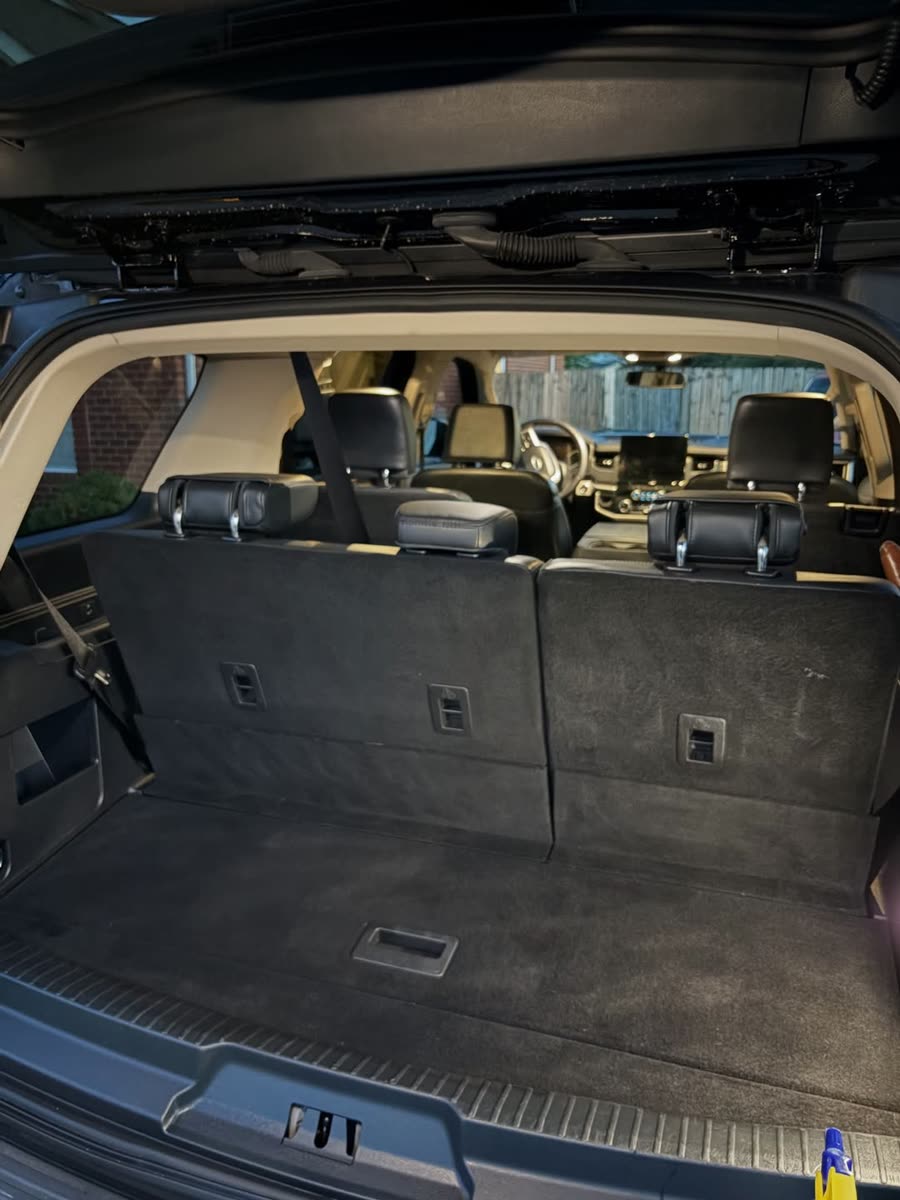 Vacuumed Ford Expedition cargo area
